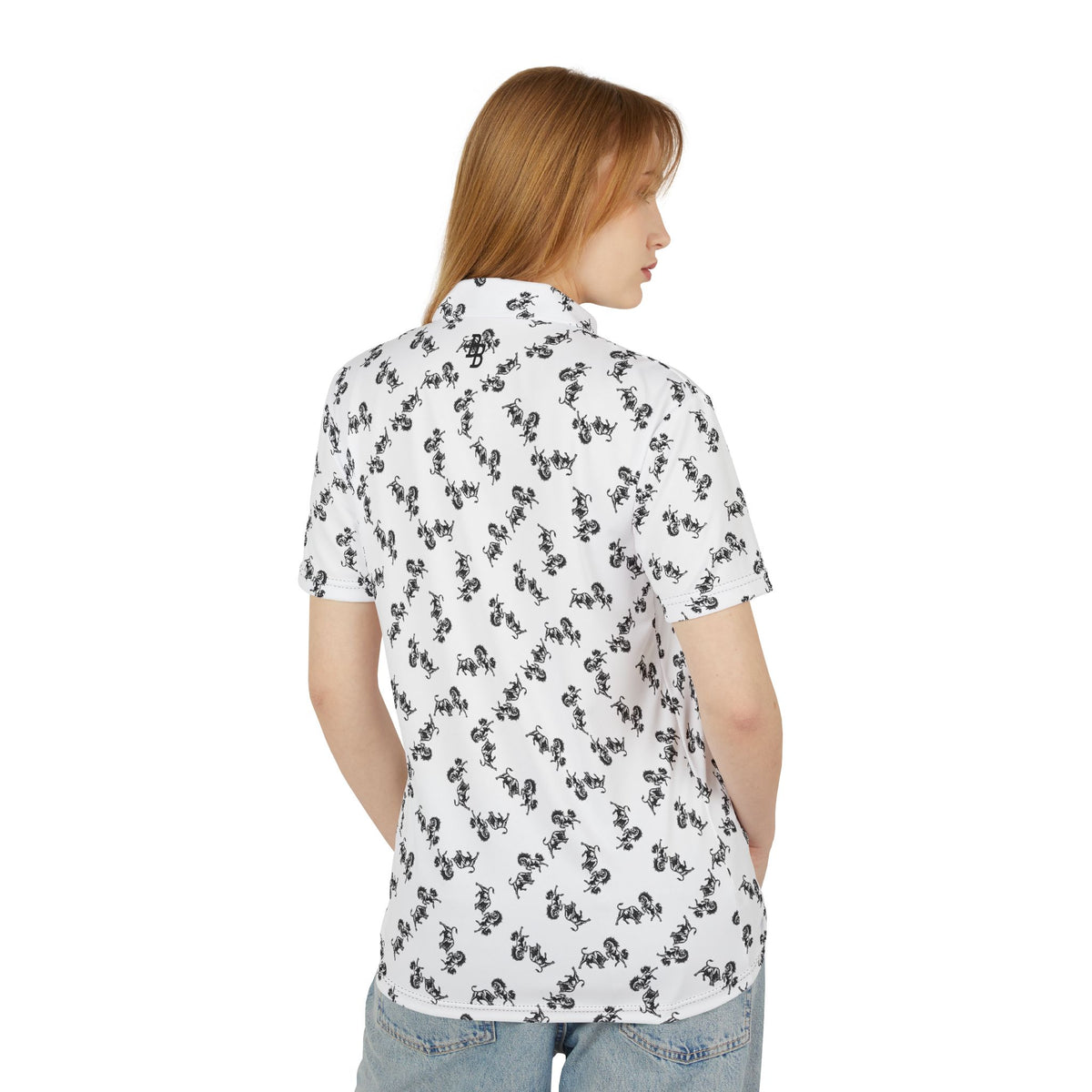 The Bull & Bronco Casual Golf Polo - Ivory