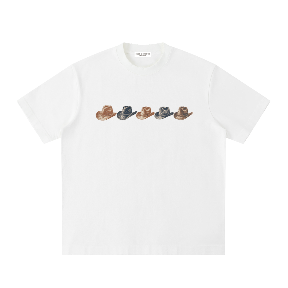 Bull & Bronco Heavyweight Cowboy Hat Tee