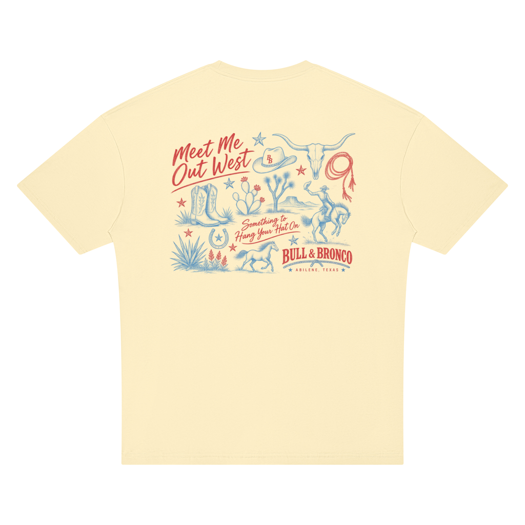 Meet Me Out West Oversized Tee