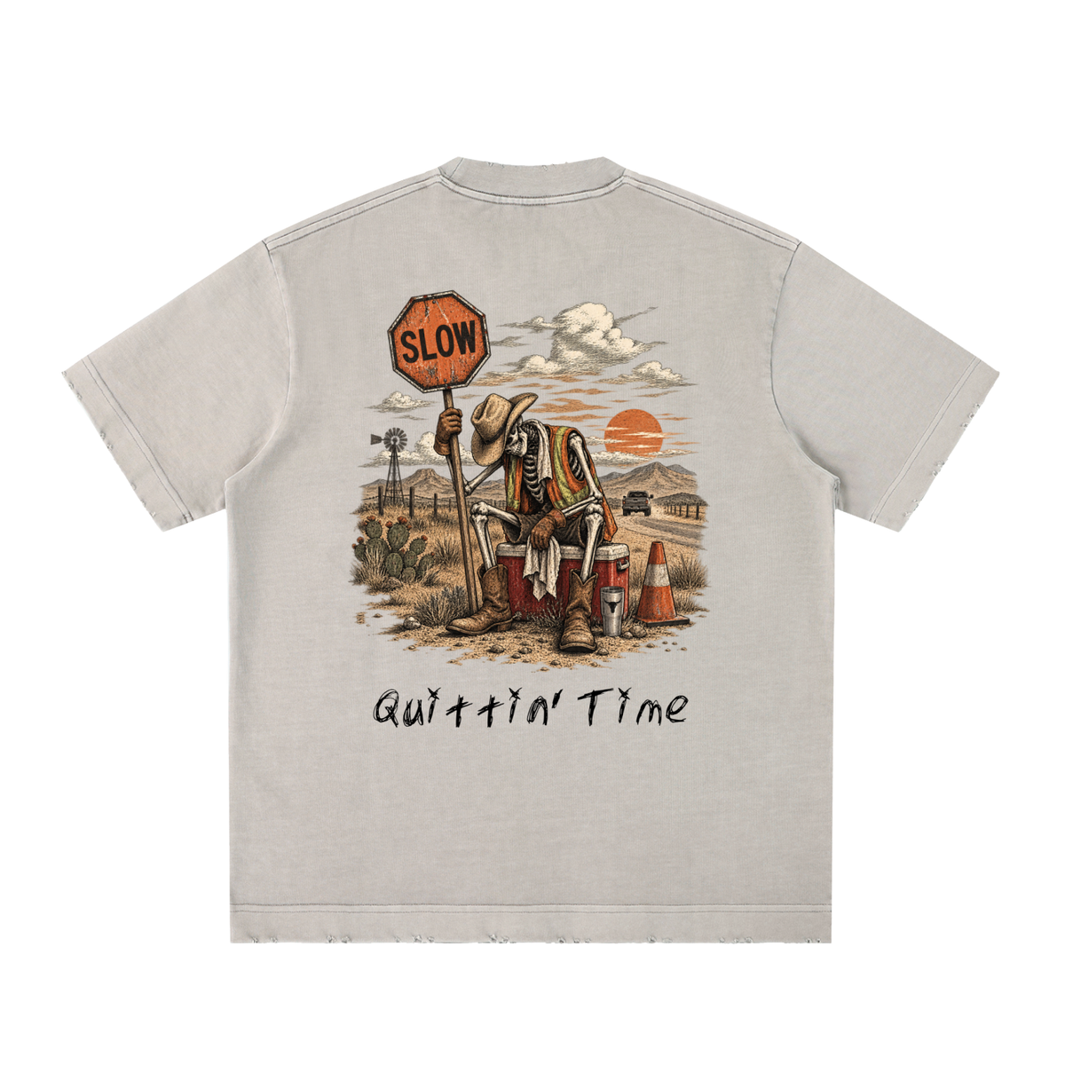 Bull & Bronco Heavyweight Quittin' Time Tee