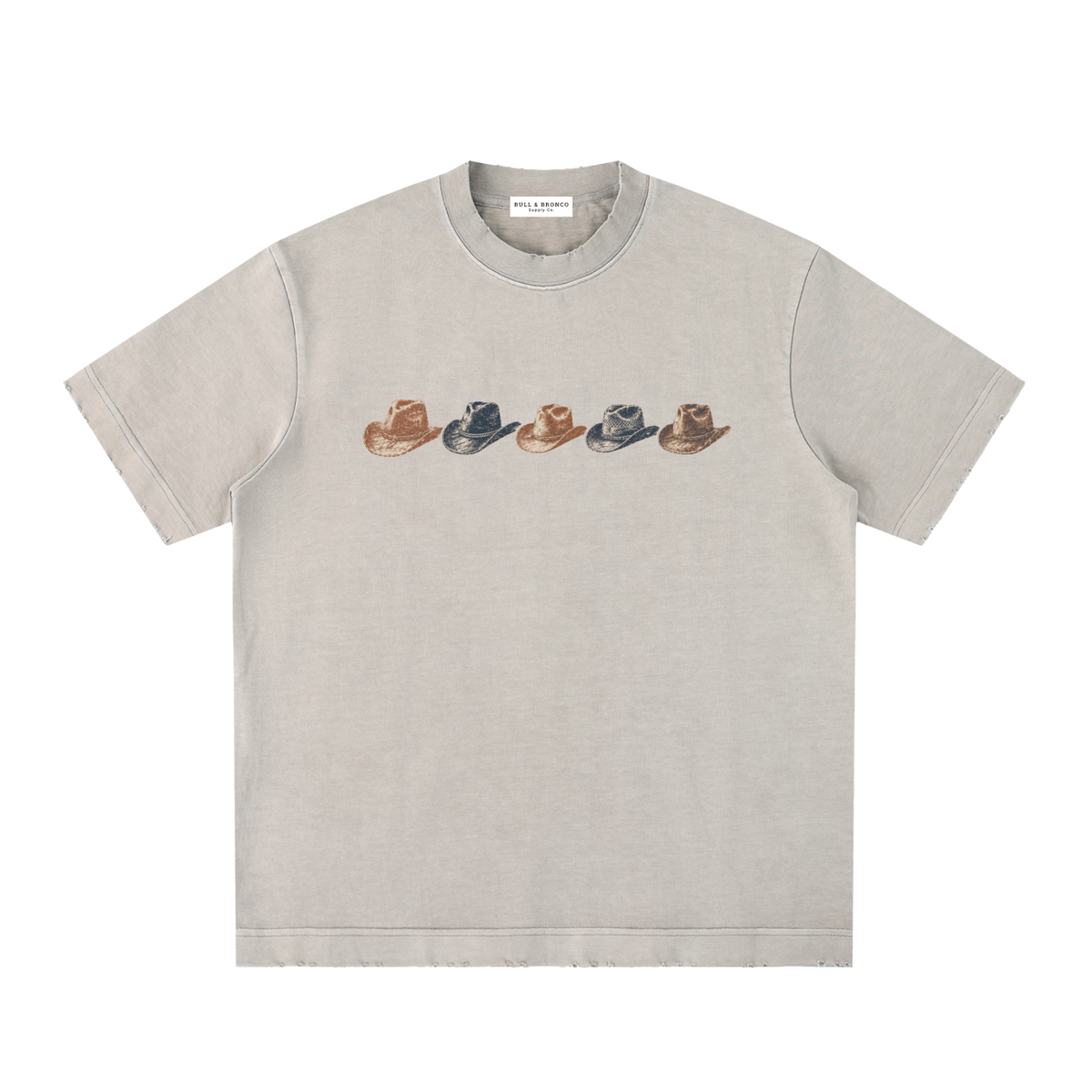 Bull & Bronco Heavyweight Cowboy Hat Tee