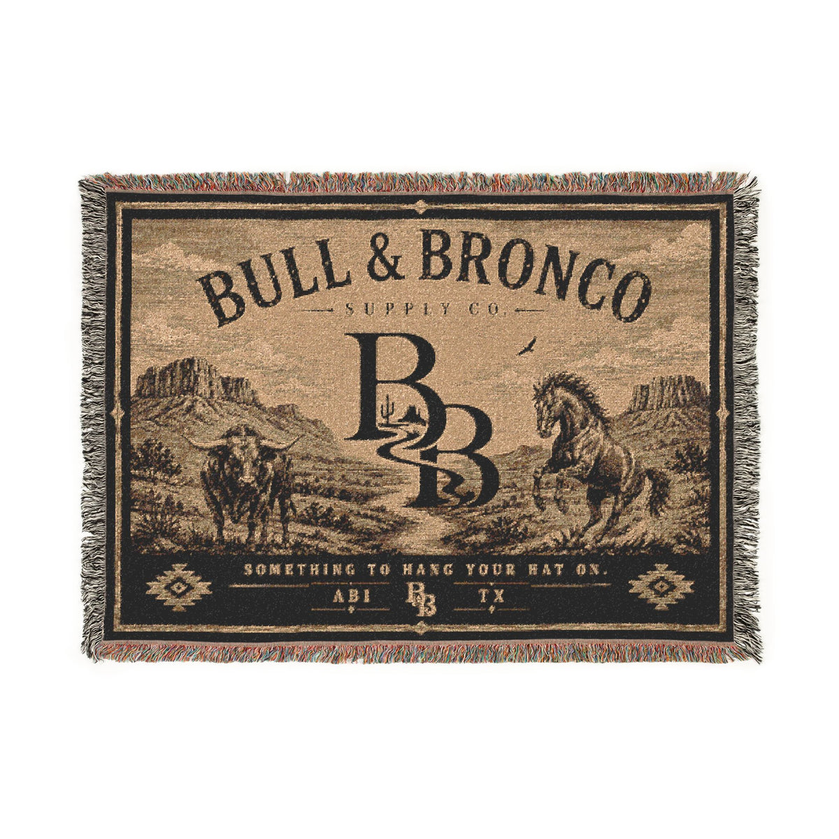 Bull & Bronco High Country Woven Blanket