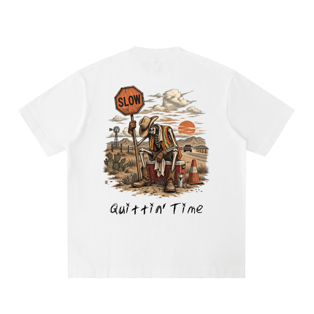 Bull & Bronco Heavyweight Quittin' Time Tee