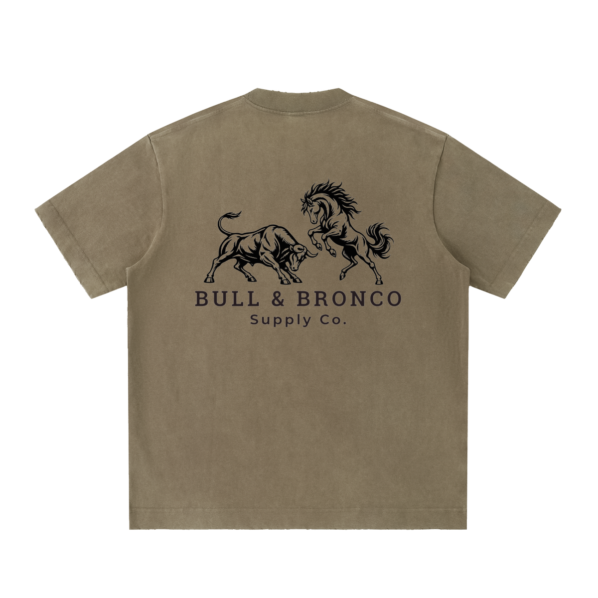 Bull & Bronco Heavyweight Logo Tee