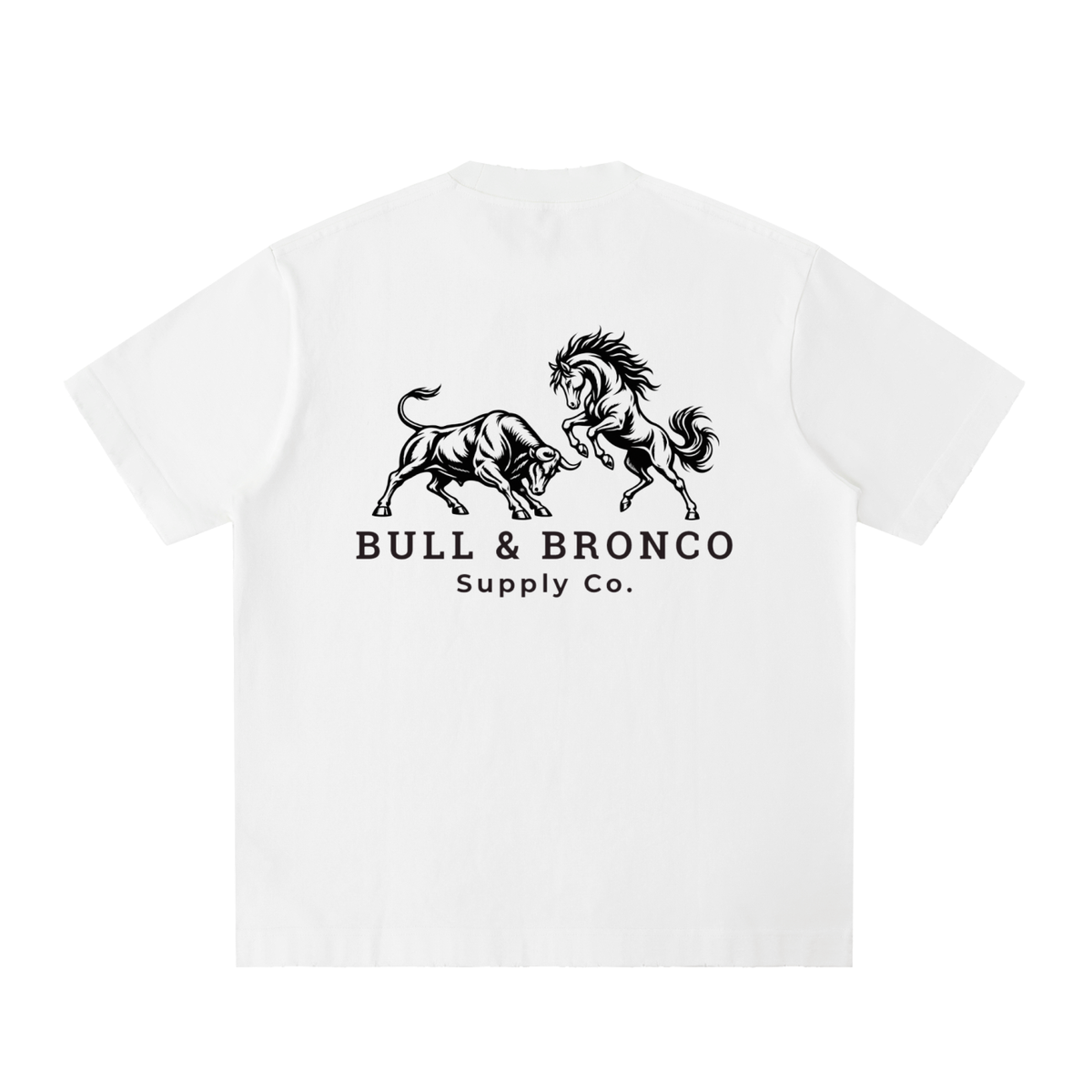 Bull & Bronco Heavyweight Logo Tee