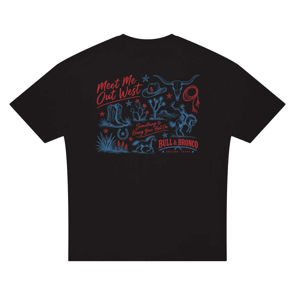 Meet Me Out West Oversized Tee