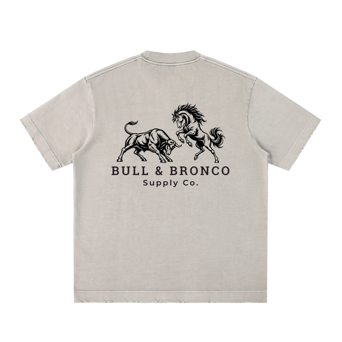 Bull & Bronco Heavyweight Logo Tee