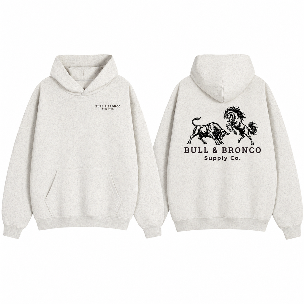 Bull & Bronco Heavyweight Logo Hoodie