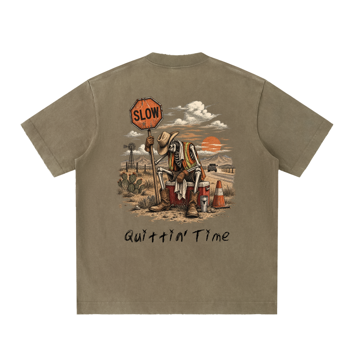 Bull & Bronco Heavyweight Quittin' Time Tee