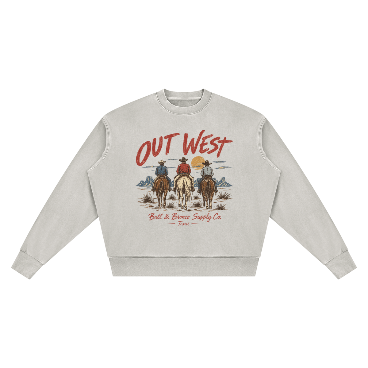 Bull & Bronco Heavyweight Out West Crewneck